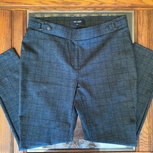 Chloe & Jasmine Gray Plaid Stretch Trousers, L